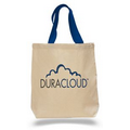 Promo Canvas Tote with Royal Blue Colored Handles (Printed)
